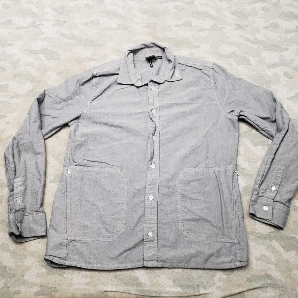 Oakley Shirt Mens XL Gray Long Sleeve Button-Up Preppy